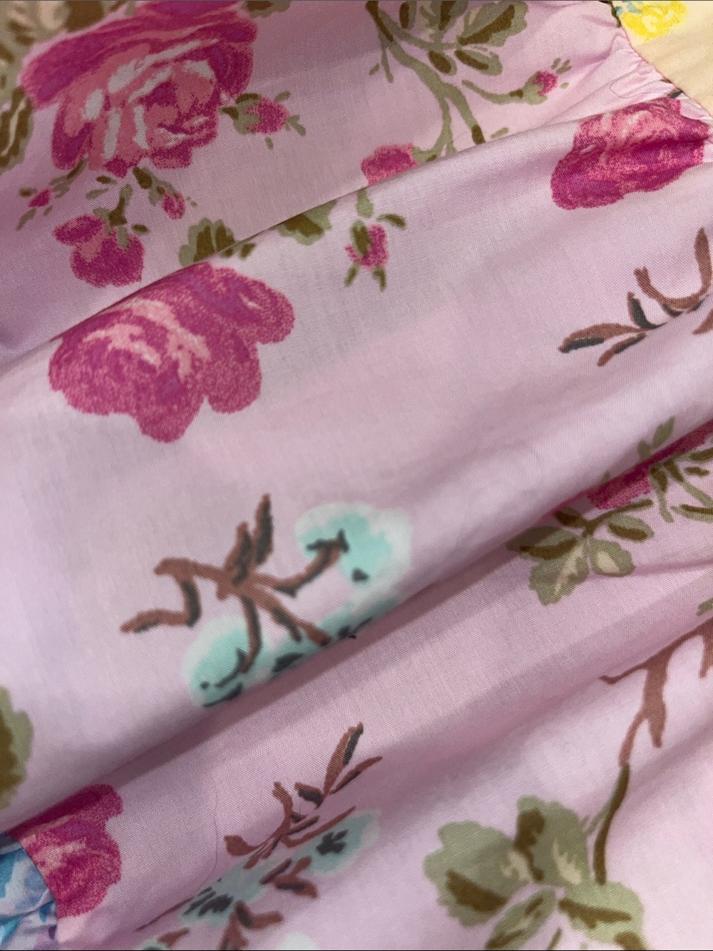 LoveShackFancy Tiered Floral Tie-Shoulder Dress - Pink, Yellow & Lavender NEW - Picture 6 of 13